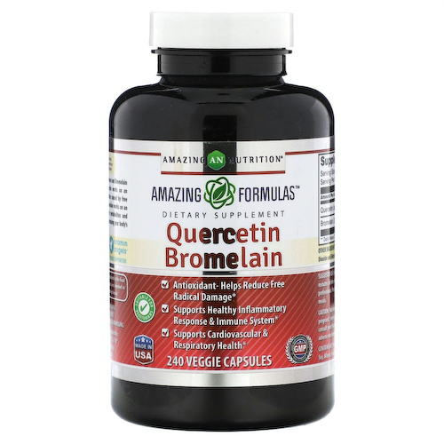 Amazing Nutrition, Кверцетин бромелаин, 240 растительных капсул #1