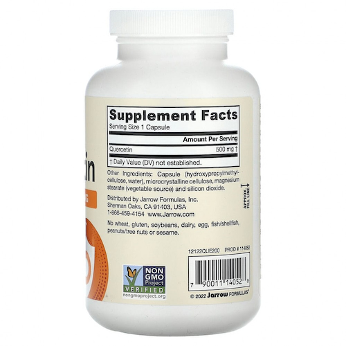 Jarrow Formulas, Кверцитин, 500 мг, 200 овощных капсул #1