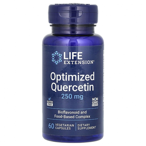 Life Extension, оптимизированный кверцитин, 250 мг, 60 вегетарианских капсул #1