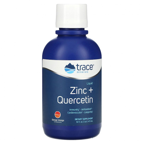 Trace Minerals ®, Жидкий цинк + кверцетин, апельсин и манго, 16 жидк. унция $ 12.99 (473 мл) #1