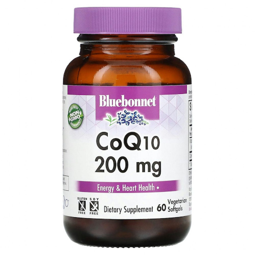 Bluebonnet Nutrition, CoQ10, 200 мг, 60 желатиновых капсул #1