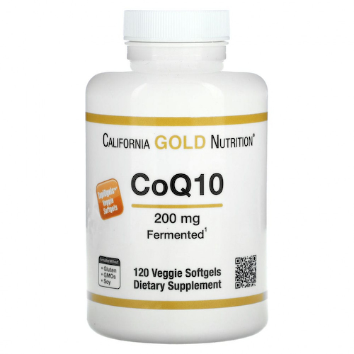 California Gold Nutrition, коэнзим Q10, 200 мг, 120 растительных капсул #1
