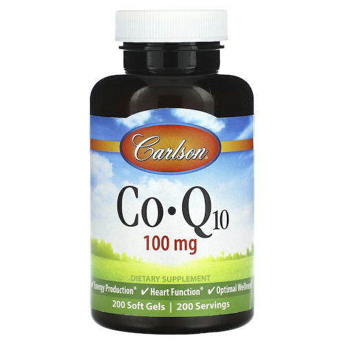 Carlson, Co-Q10, 100 мг, 200 мягких таблеток #1