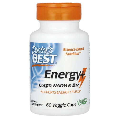 Doctor's Best, Energy+ CoQ10, NADH и B12, 60 вегетарианских капсул #1