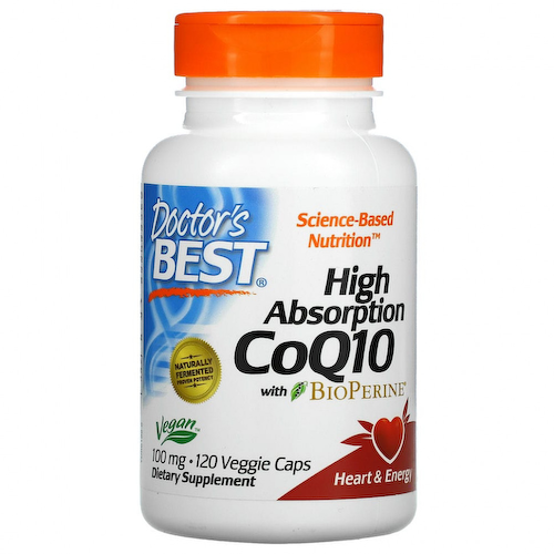 Doctor's Best, коэнзим Q10 с высокой степенью всасывания, с BioPerine, 100 мг, 120 вегетарианских капсул #1