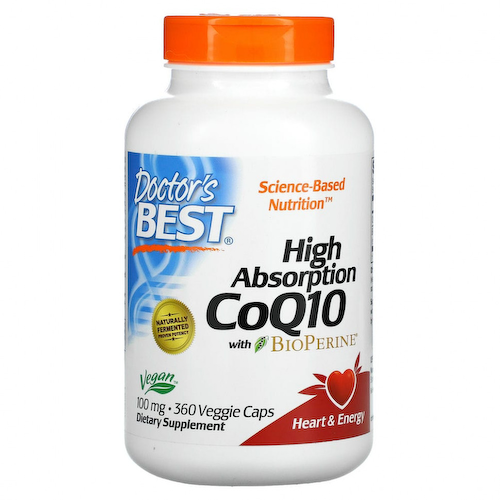 Doctor's Best, коэнзим Q10 с высокой степенью всасывания, с BioPerine, 100 мг, 360 вегетарианских капсул #1