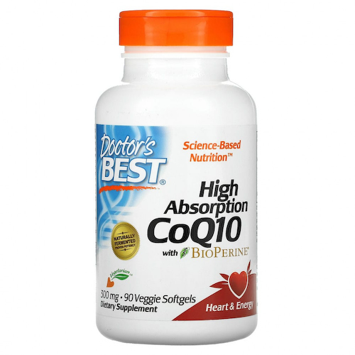 Doctor's Best, коэнзим Q10 с высокой степенью усвоения, с BioPerine, 300 мг, 90 вегетарианских капсул #1