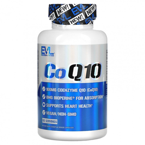 EVLution Nutrition, CoQ10, 100 mg, 60 Veggie Capsules #1