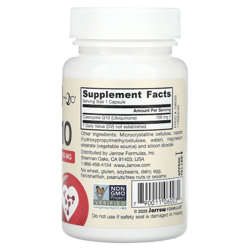 Jarrow Formulas, коэнзим Q10, 100 мг, 60 растительных капсул #1