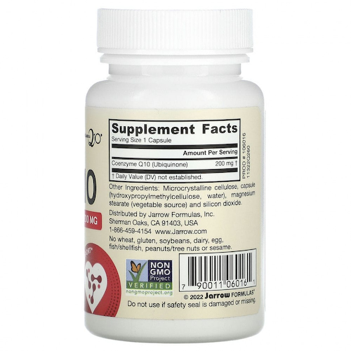 Jarrow Formulas, коэнзим Q10, 200 мг, 60 вегетарианских капсул #1