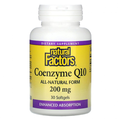Natural Factors, коэнзим Q10, 200 мг, 30 капсул #1