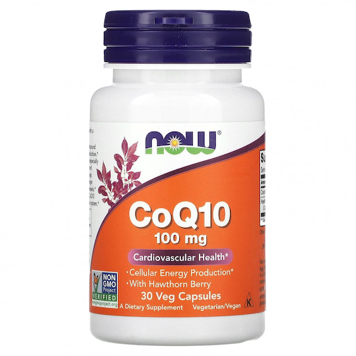 NOW Foods, CoQ10, 100 мг, 30 растительных капсул #1