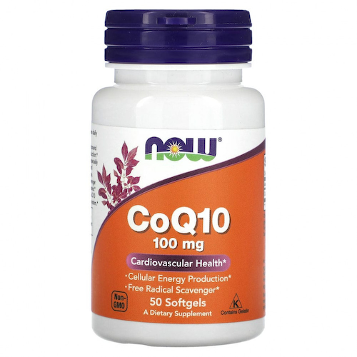 NOW Foods, Коэнзим Q10, 100 мг, 50 мягких таблеток #1