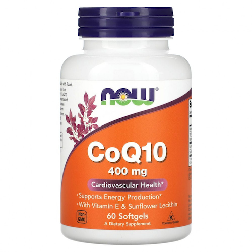 NOW Foods, коэнзим Q10, 400 мг, 60 капсул #1
