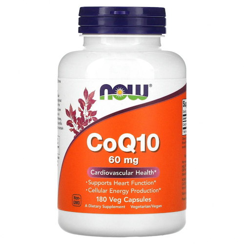 NOW Foods, Коэнзим Q10, 60 мг, 180 вегетарианских капсул #1