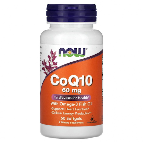 NOW Foods, Коэнзим Q10, 60 мг, 60 мягких таблеток #1