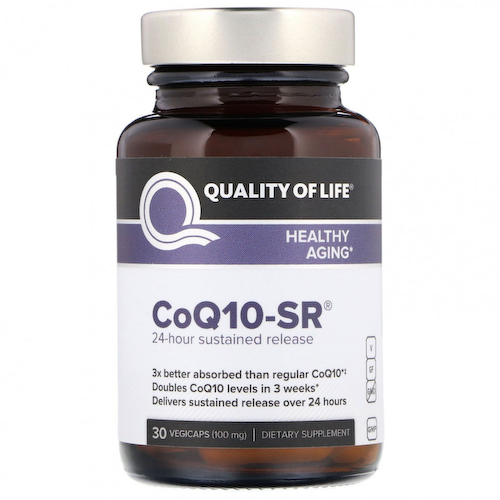 Quality of Life Labs, CoQ10-SR, 100 мг, 30 растительных капсул #1