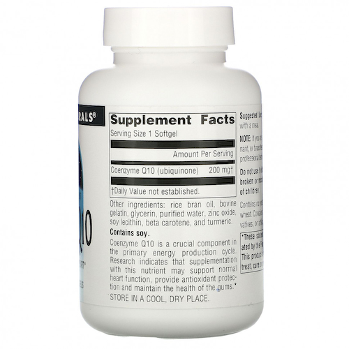 Source Naturals, коэнзим Q10, 200 мг, 60 мягких таблеток #1