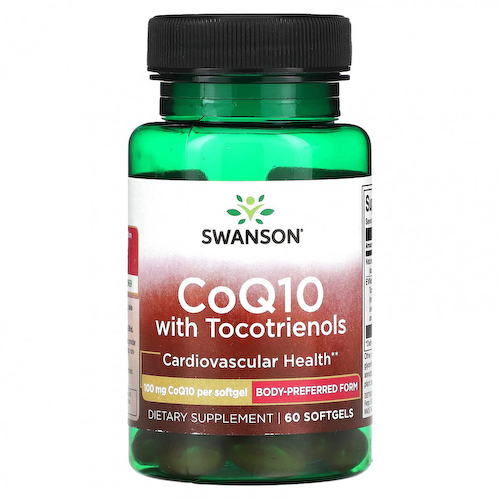 Swanson, Коэнзим Q10 с токотриенолами, 100 мг, 60 мягких таблеток #1