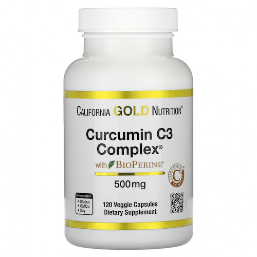 California Gold Nutrition, Curcumin C3 Complex с экстрактом BioPerine, 500 мг, 120 растительных капсул #1