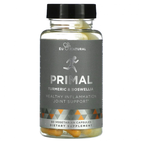 Eu Natural, PRIMAL, куркума и босвеллия, 60 вегетарианских капсул #1