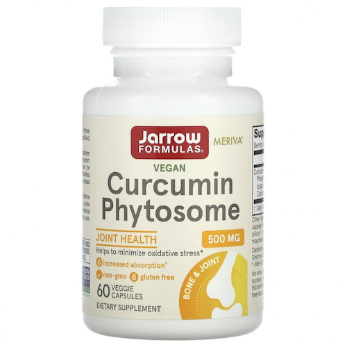 Jarrow Formulas, фитосомы куркумина, 500 мг, 60 вегетарианских капсул #1