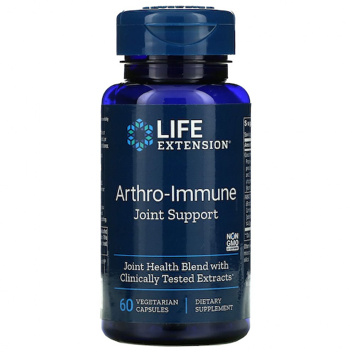 Life Extension, Arthro-Immune, поддержка суставов, 60 растительных капсул #1