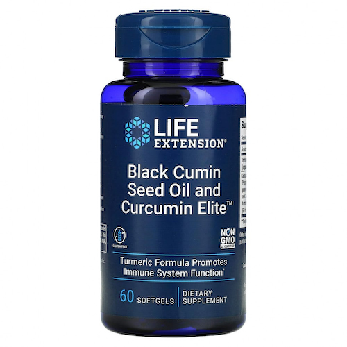 Life Extension, масло из семян черного тмина с Curcumin Elite, 60 капсул #1