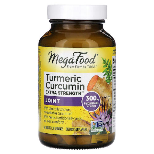 MegaFood, Turmeric Strength, средство для поддержки здоровья суставов, 60 таблеток #1