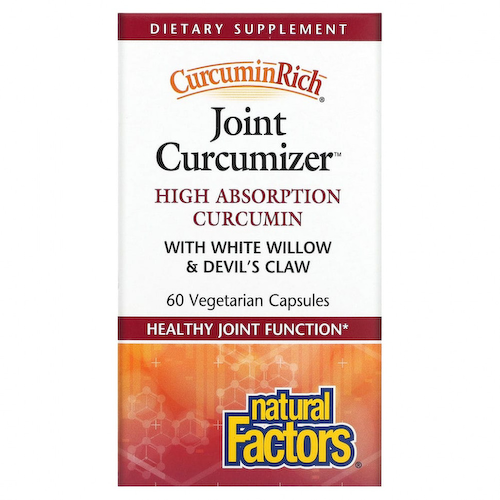 Natural Factors, CurcuminRich, средство для суставов на основе куркумина, 60 вегетарианских капсул #1