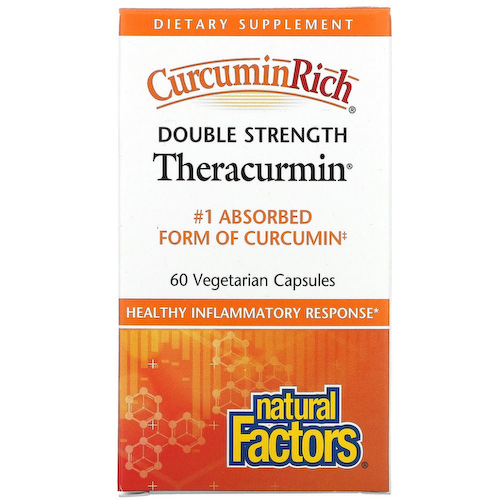 Natural Factors, CurcuminRich, Theracurmin двойной силы, 60 растительных капсул #1