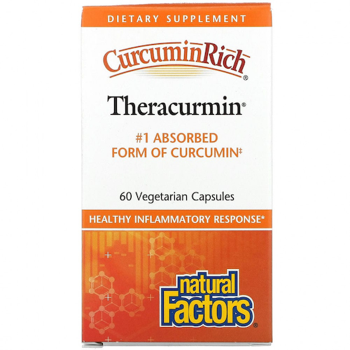 Natural Factors, CurcuminRich, Theracurmin, куркумин, 60 вегетарианских капсул #1