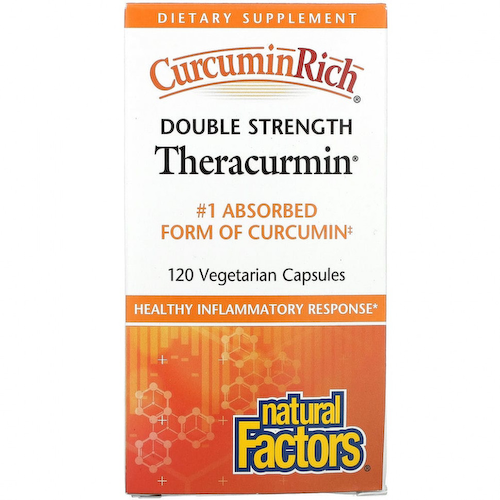 Natural Factors, Препарат CurcuminRich, Double Strength Theracurmin, 120 вегетарианских капсул #1