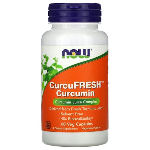 NOW Foods, CurcuFresh, куркумин, 60 вегетарианских капсул #1