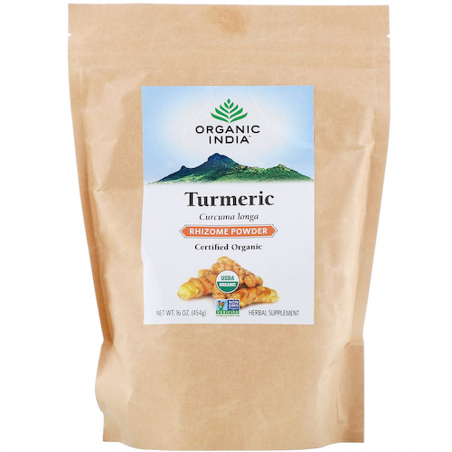 Organic India, Turmeric Rhizome Powder,16 oz (454 g) #1