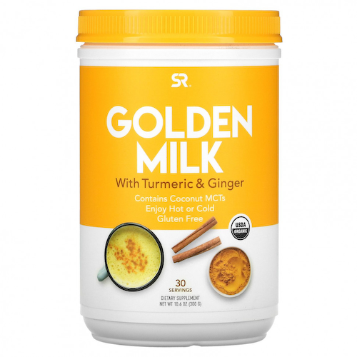 Sports Research, Golden Milk с куркумой и имбирем, 300 г (10,6 унции) #1