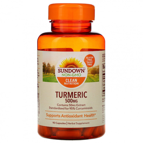 Sundown Naturals, Куркума, 500 мг, 90 капсул #1