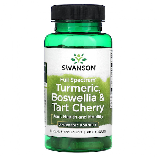 Swanson, Full Spectrum, куркума, босвеллия и вишня, 60 капсул #1