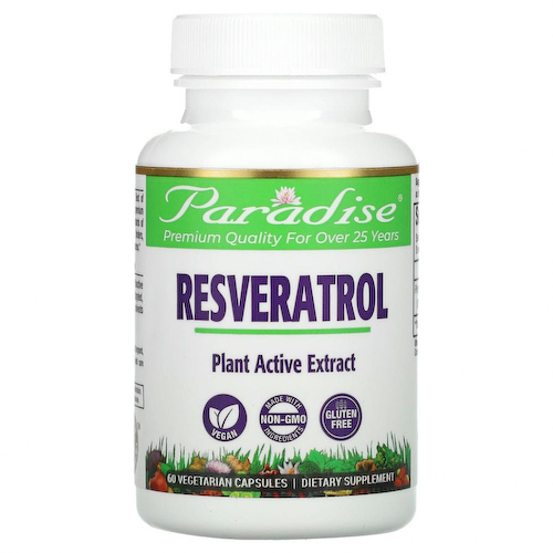 Paradise Herbs, Ресвератрол, 60 вегетарианских капсул #1