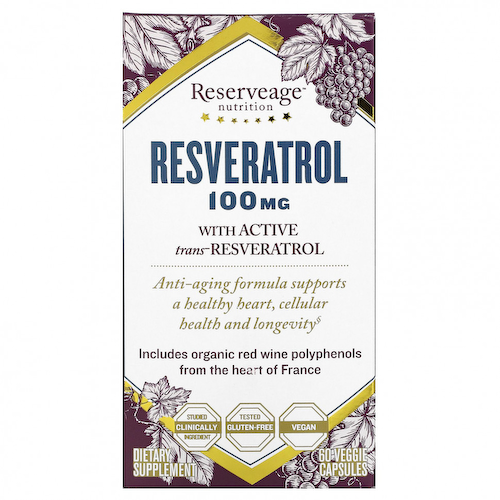 ReserveAge Nutrition, Ресвератрол, 100 мг, 60 растительных капсул #1