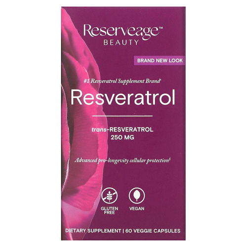 ReserveAge Nutrition, ресвератрол, 250 мг, 60 растительных капсул #1