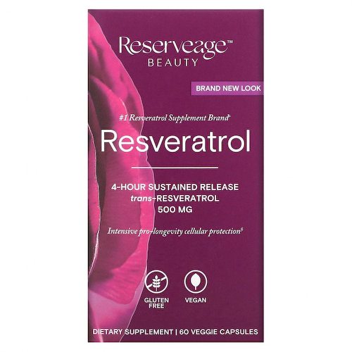 ReserveAge Nutrition, Ресвератрол, 500 мг, 60 растительных капсул #1