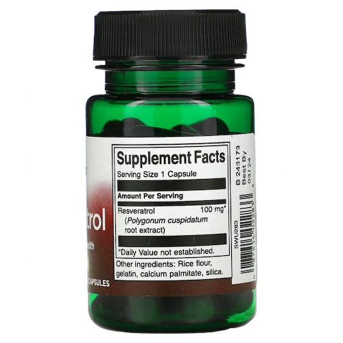 Swanson, Resveratrol, Cardiovascular, 100 mg, 30 Capsules #1