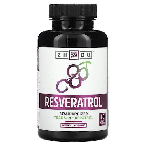 Zhou Nutrition, Ресвератрол, 60 растительных капсул #1