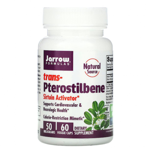 Jarrow Formulas, транс-птеростильбен, 50 мг, 60 растительных капсул #1