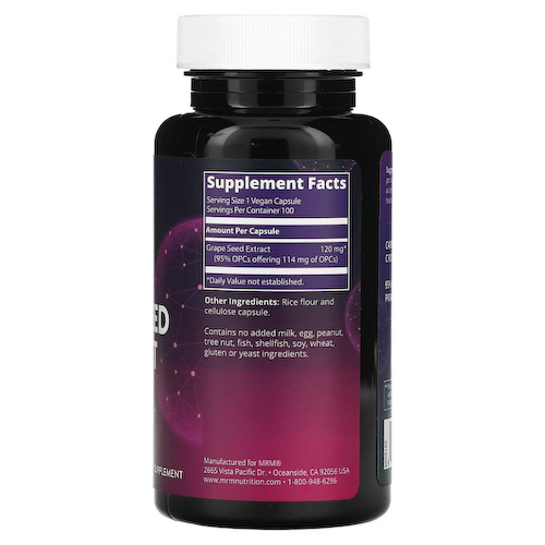 MRM, Nutrition, экстракт виноградных косточек, 100 веганских капсул #1