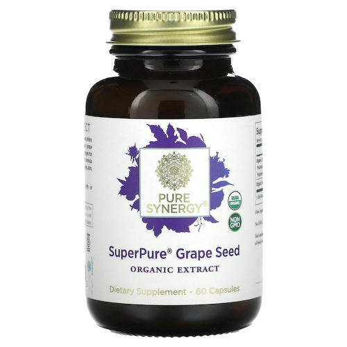 Pure Synergy, Super Pure, виноградные косточки, 60 капсул #1