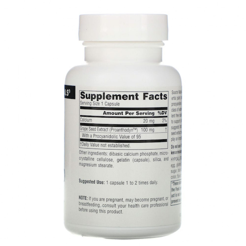 Source Naturals, Proanthodyn, экстракт виноградных косточек, 100 мг, 120 капсул #1