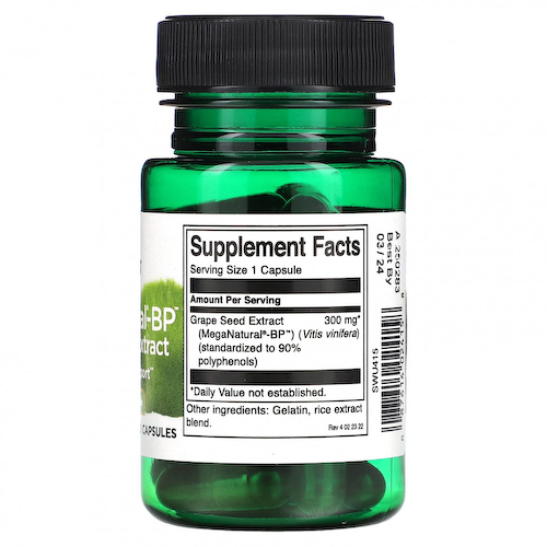 Swanson, MegaNatural-BP экстракт виноградных косточек, 300 мг, 30 капсул #1