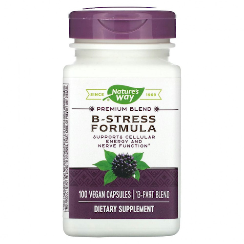 Nature's Way, B-Stress Formula, 100 веганских капсул #1